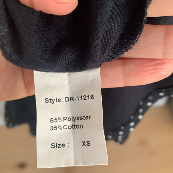 Pink Martini Casual/Work Dress, Size XS, Dark Navy Polka Dot. - Picture 2 of 4